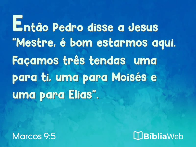 Marcos 9:5 em imagem para compartilhar
