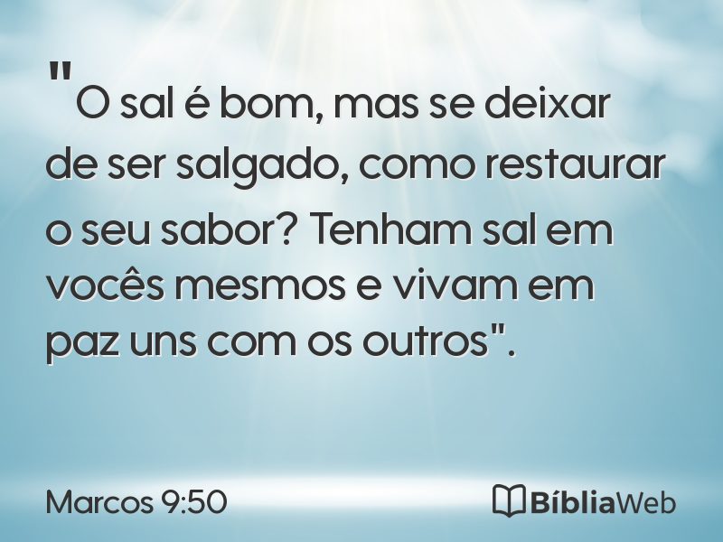 Marcos 9:50 em imagem para compartilhar
