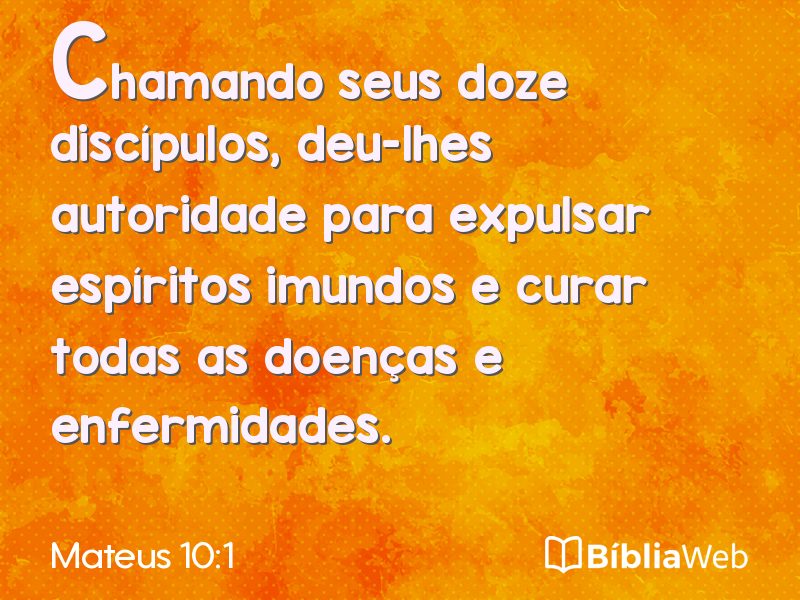 Mateus 10:1 em imagem para compartilhar