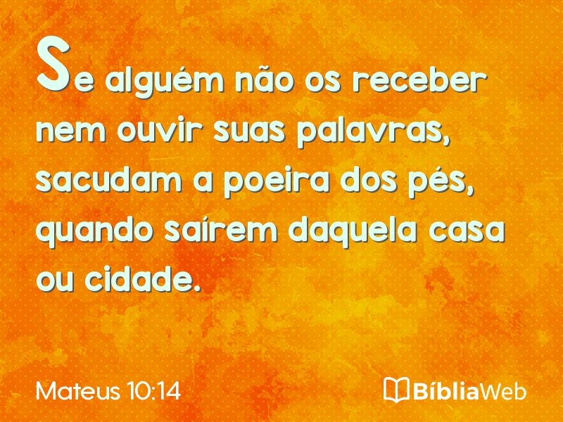 Mateus 10:14 em imagem para compartilhar