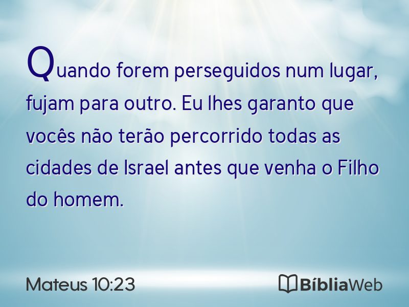 Mateus 10:23 em imagem para compartilhar