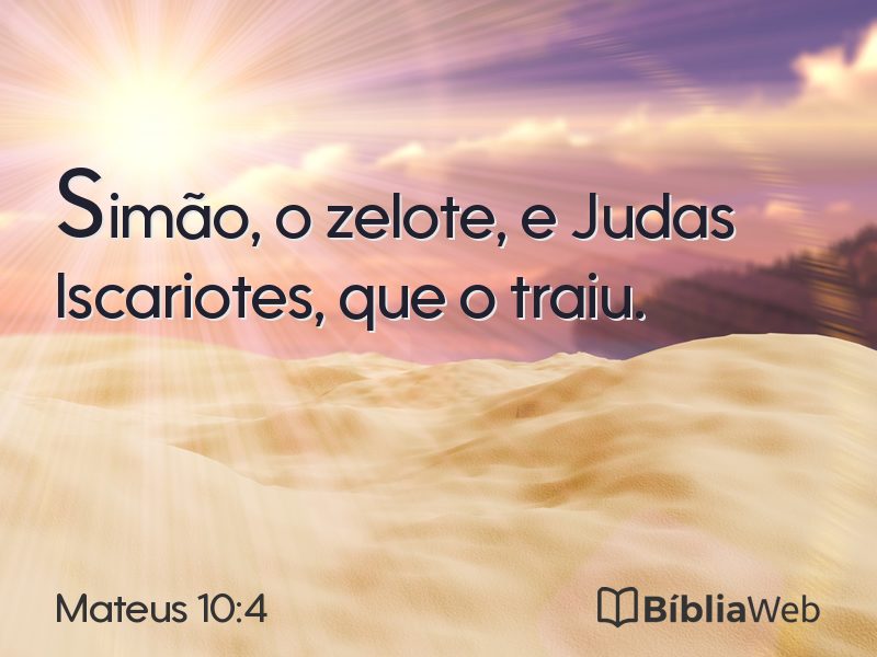 Mateus 10:4 em imagem para compartilhar