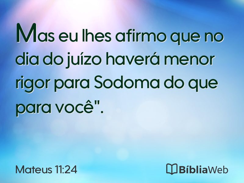 Mateus 11:24 em imagem para compartilhar