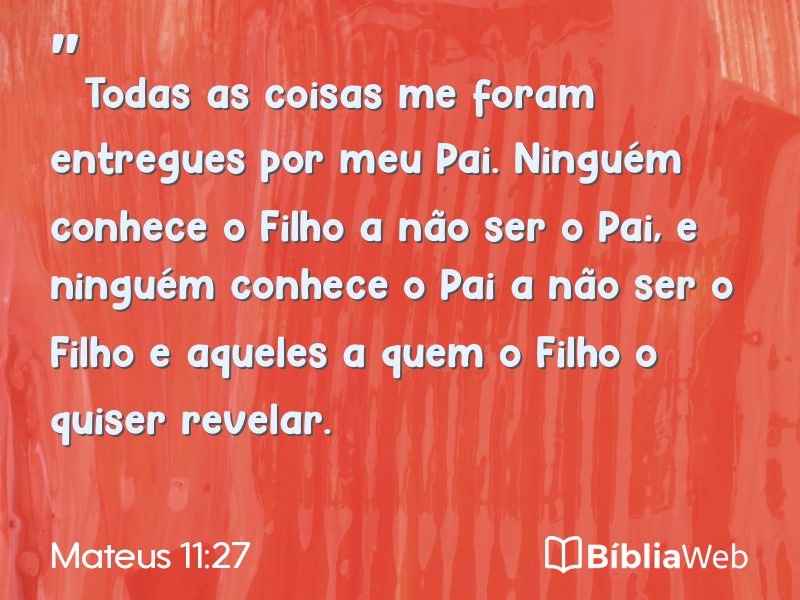 Mateus 11:27 em imagem para compartilhar
