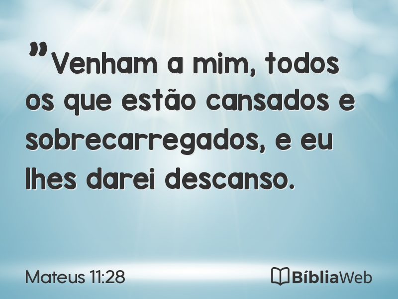 Mateus 11:28 em imagem para compartilhar