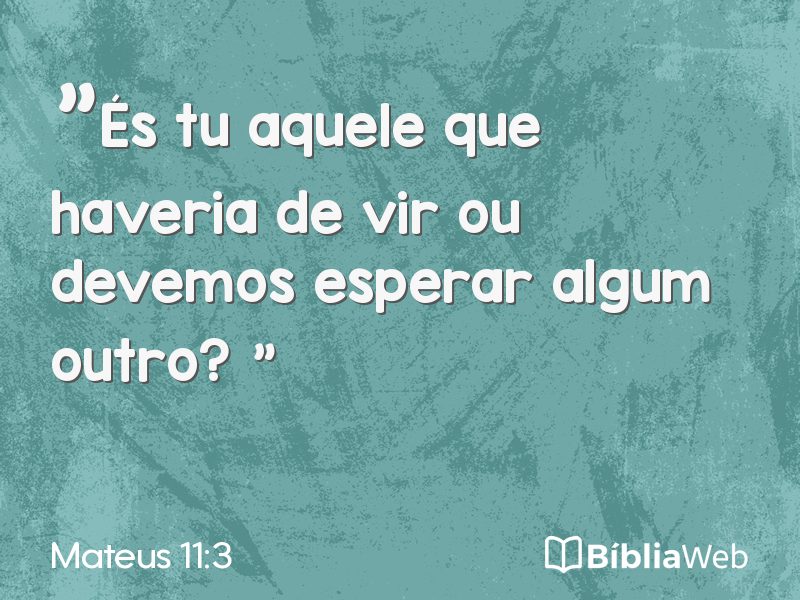 Mateus 11:3 em imagem para compartilhar