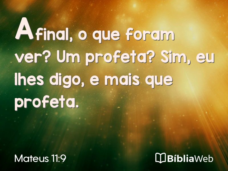 Mateus 11:9 em imagem para compartilhar