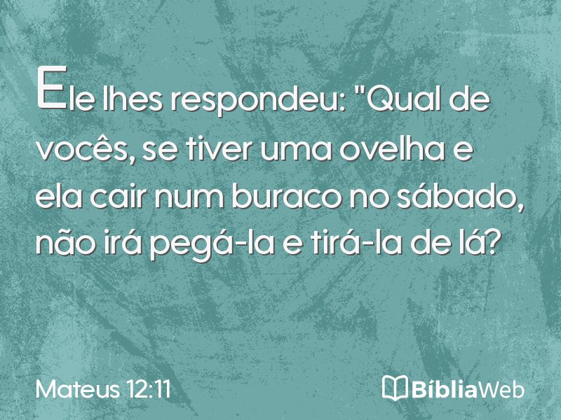 Mateus 12:11 em imagem para compartilhar