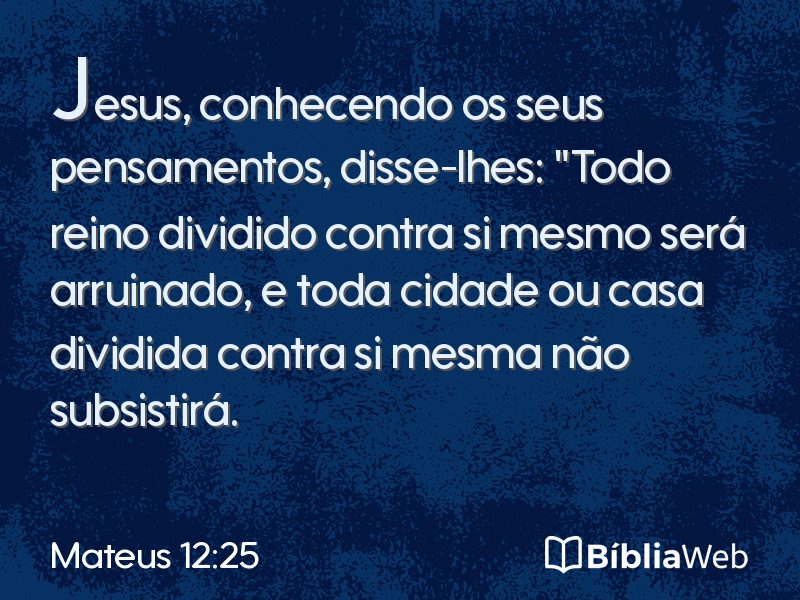 Mateus 12:25 em imagem para compartilhar
