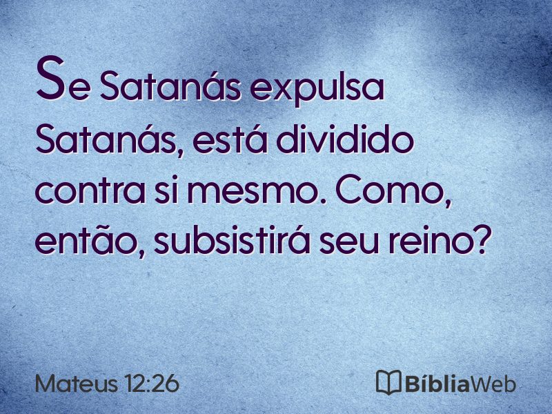 Mateus 12:26 em imagem para compartilhar