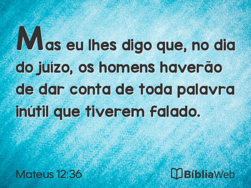 Mateus 12:36 em imagem para compartilhar