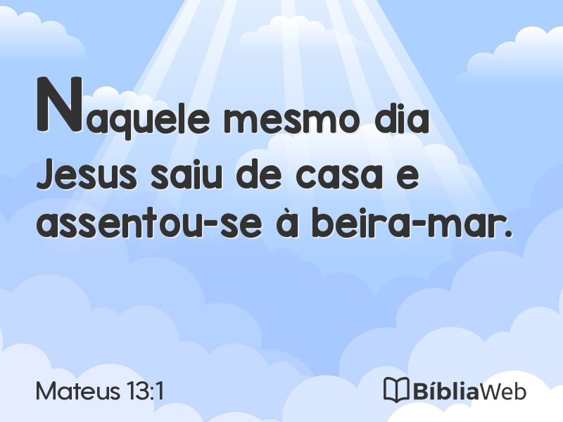 Mateus 13:1 em imagem para compartilhar