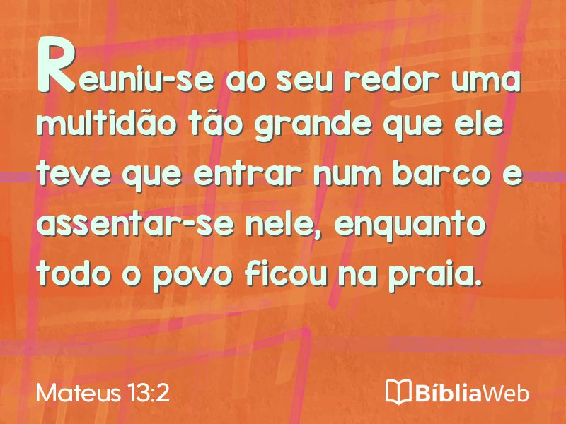 Mateus 13:2 em imagem para compartilhar