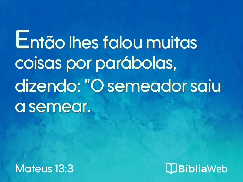 Mateus 13:3 em imagem para compartilhar
