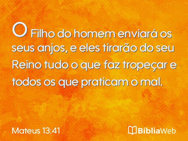 Mateus 13:41 em imagem para compartilhar