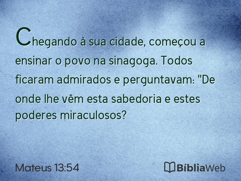 Mateus 13:54 em imagem para compartilhar