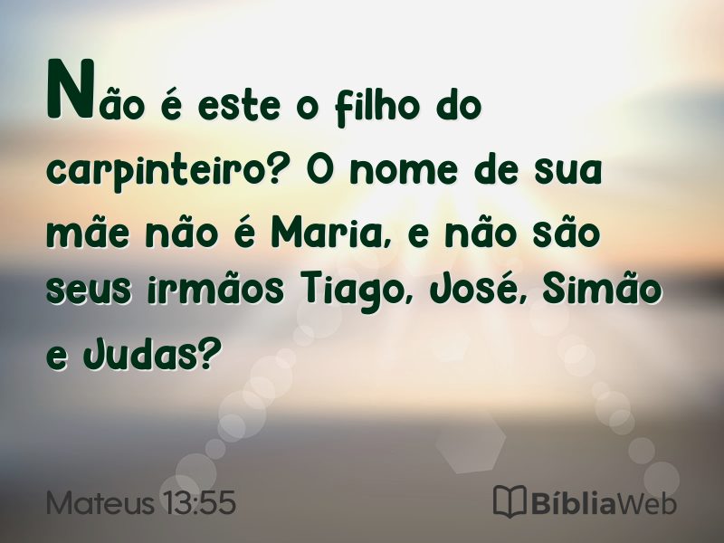 Mateus 13:55 em imagem para compartilhar