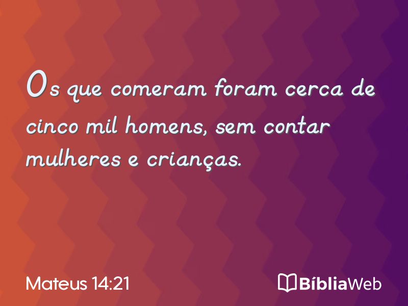 Mateus 14:21 em imagem para compartilhar