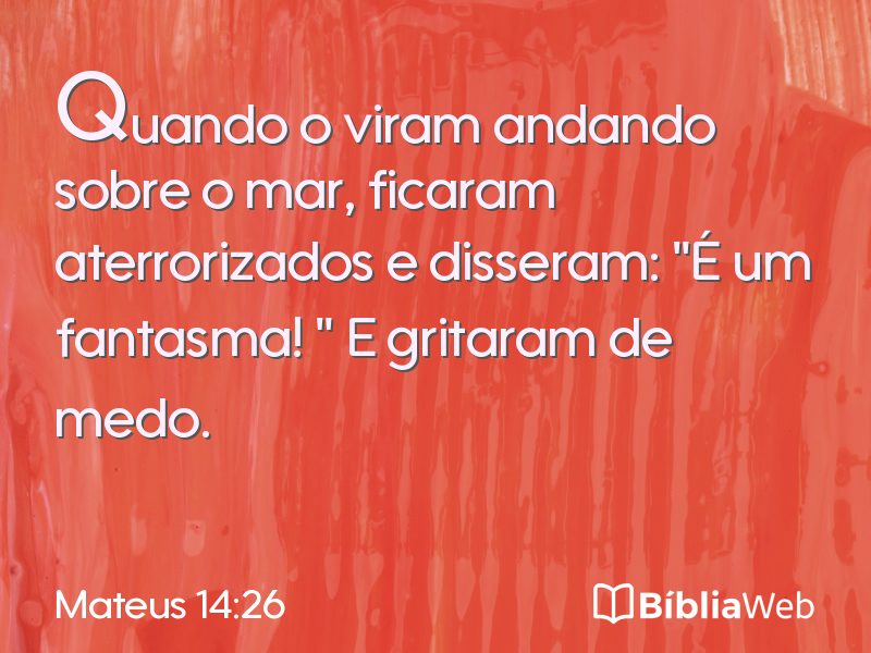 Mateus 14:26 em imagem para compartilhar