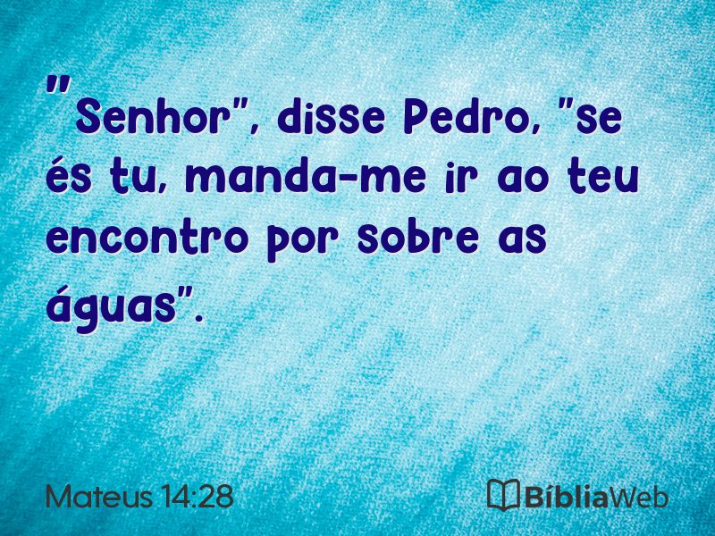 Mateus 14:28 em imagem para compartilhar