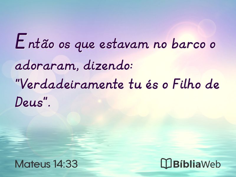 Mateus 14:33 em imagem para compartilhar