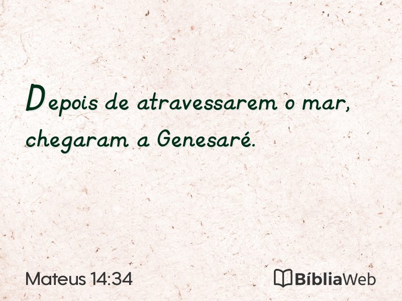 Mateus 14:34 em imagem para compartilhar