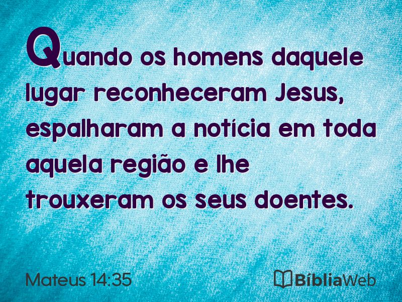 Mateus 14:35 em imagem para compartilhar