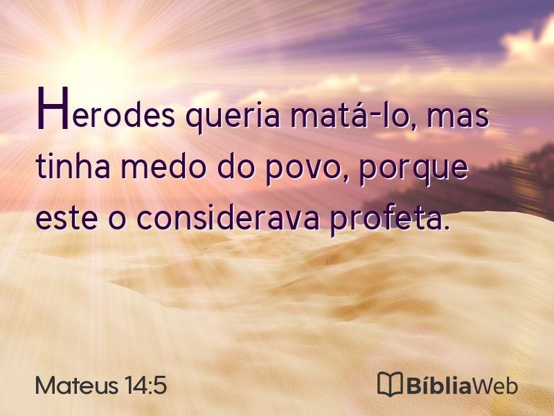 Mateus 14:5 em imagem para compartilhar
