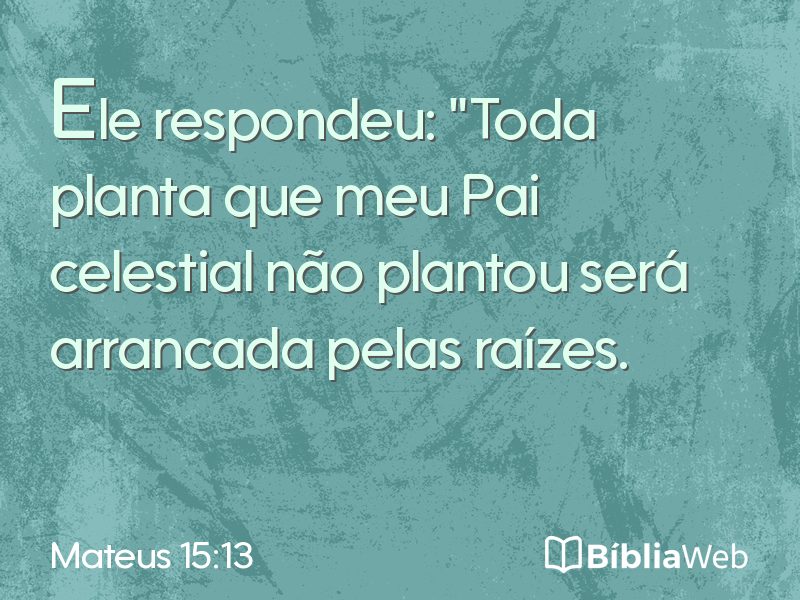 Mateus 15:13 em imagem para compartilhar