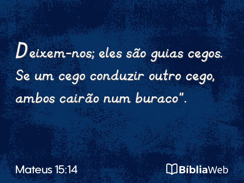 Mateus 15:14 em imagem para compartilhar