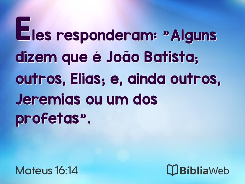 Mateus 16:14 em imagem para compartilhar