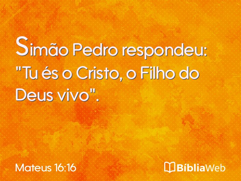 Mateus 16:16 em imagem para compartilhar
