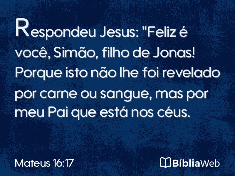 Mateus 16:17 em imagem para compartilhar