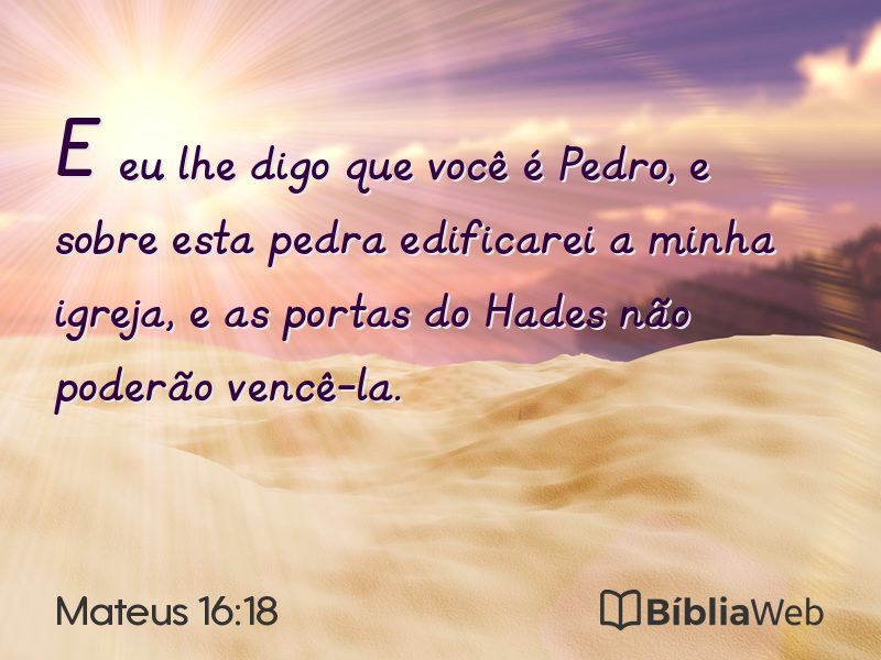 Mateus 16:18 em imagem para compartilhar