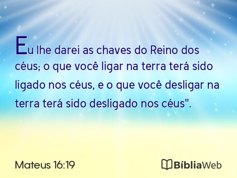 Mateus 16:19 em imagem para compartilhar