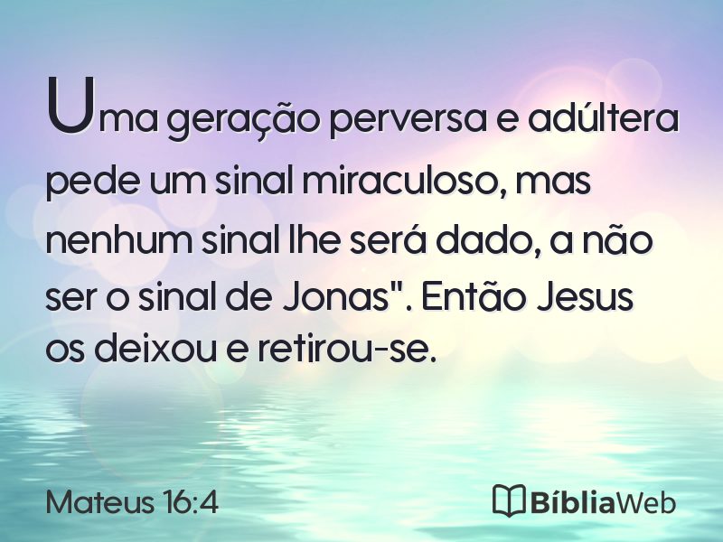 Mateus 16:4 em imagem para compartilhar