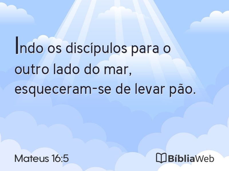 Mateus 16:5 em imagem para compartilhar