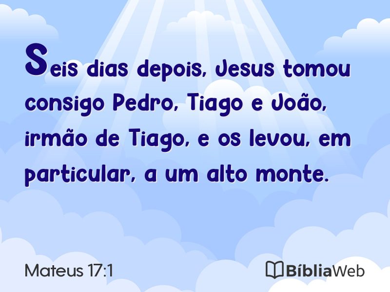 Mateus 17:1 em imagem para compartilhar