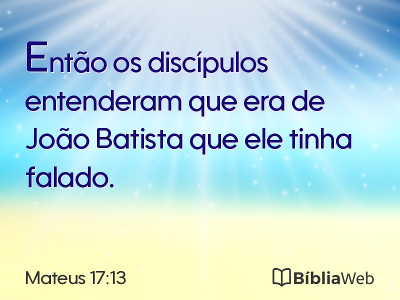 Mateus 17:13 em imagem para compartilhar