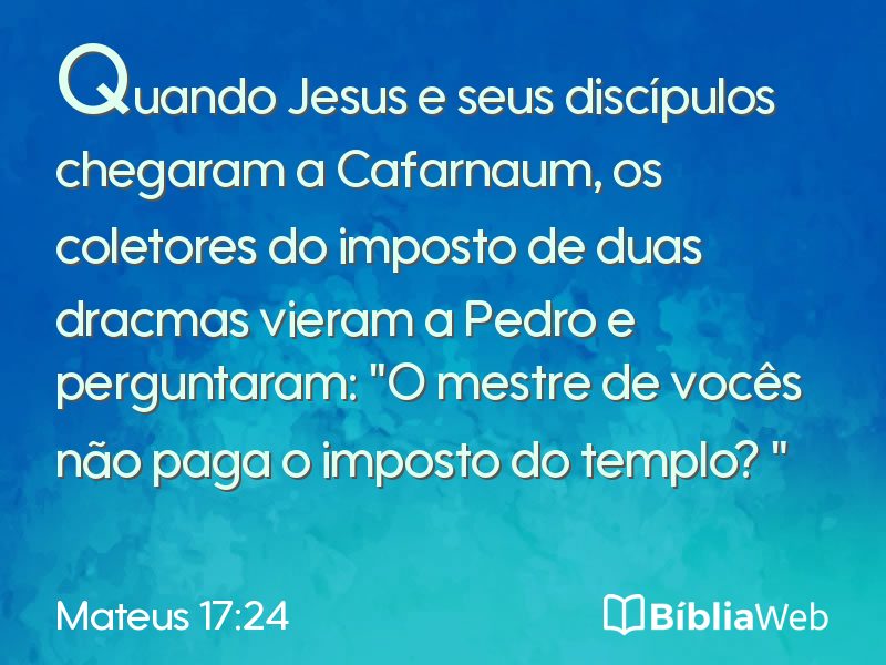 Mateus 17:24 em imagem para compartilhar
