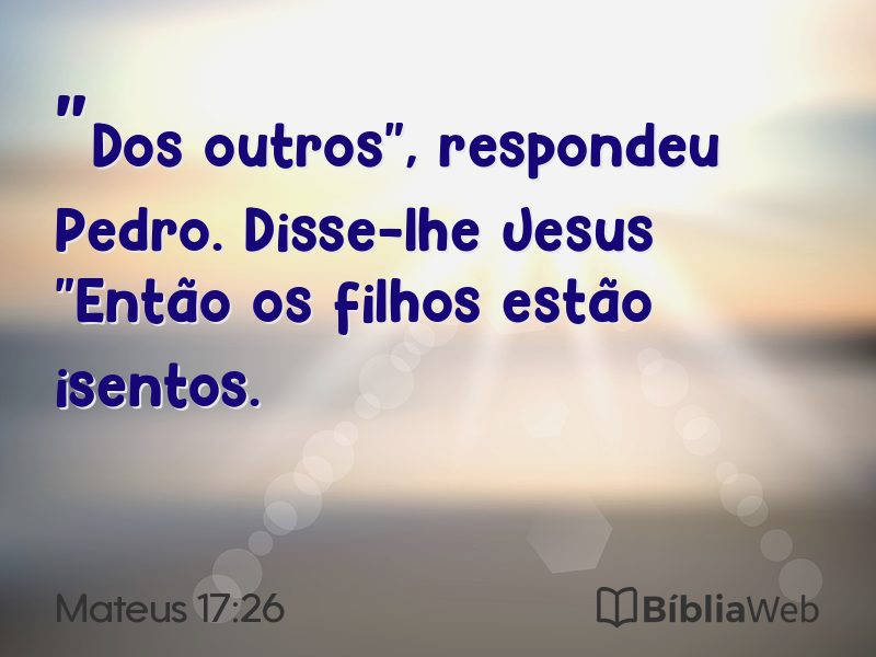 Mateus 17:26 em imagem para compartilhar