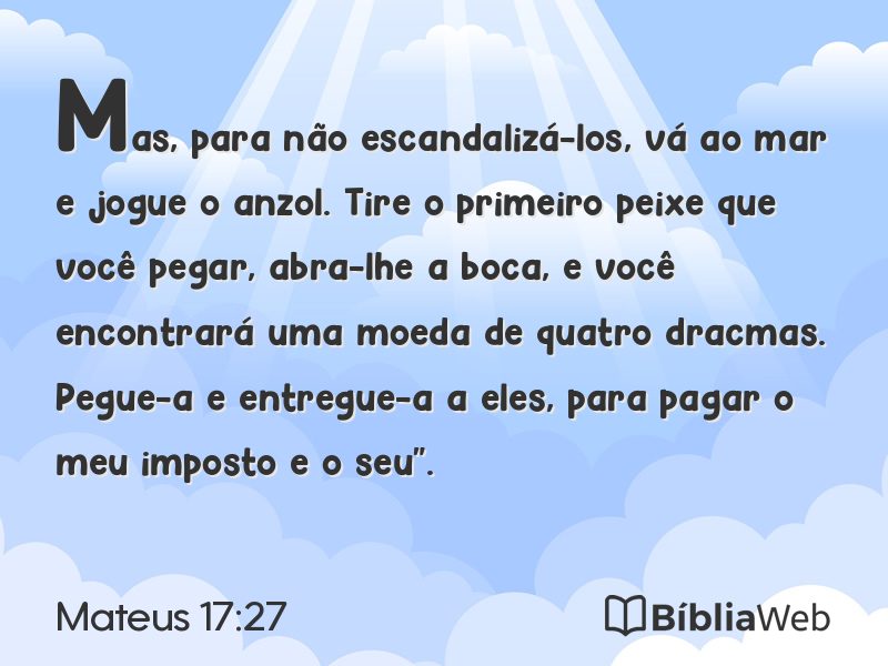 Mateus 17:27 em imagem para compartilhar