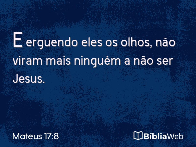 Mateus 17:8 em imagem para compartilhar