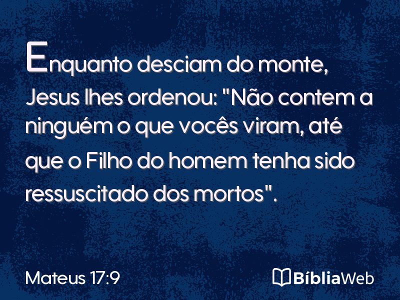 Mateus 17:9 em imagem para compartilhar