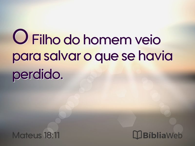Mateus 18:11 em imagem para compartilhar