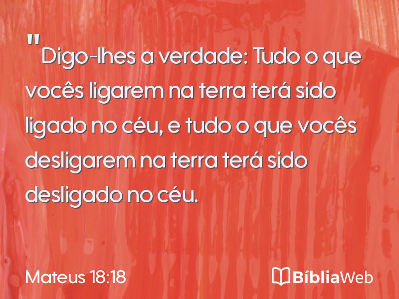 Mateus 18:18 em imagem para compartilhar