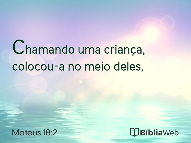 Mateus 18:2 em imagem para compartilhar