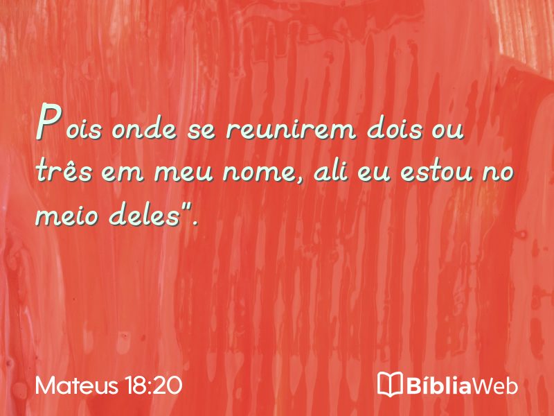 Mateus 18:20 em imagem para compartilhar