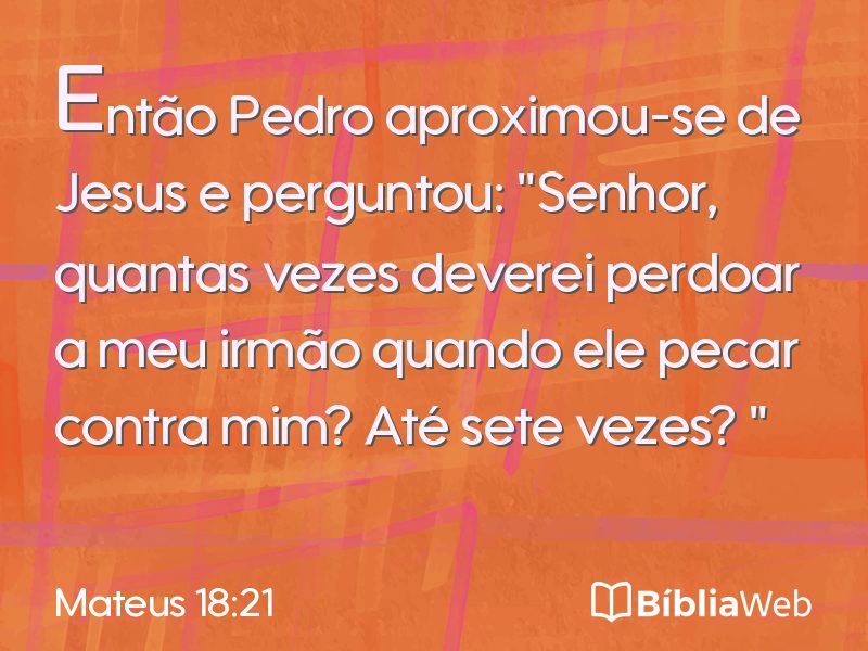 Mateus 18:21 em imagem para compartilhar