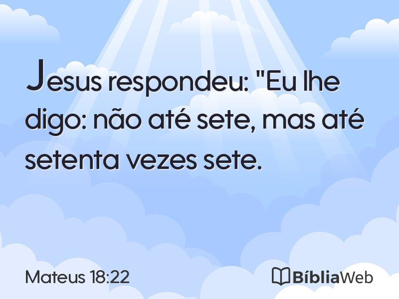 Mateus 18:22 em imagem para compartilhar